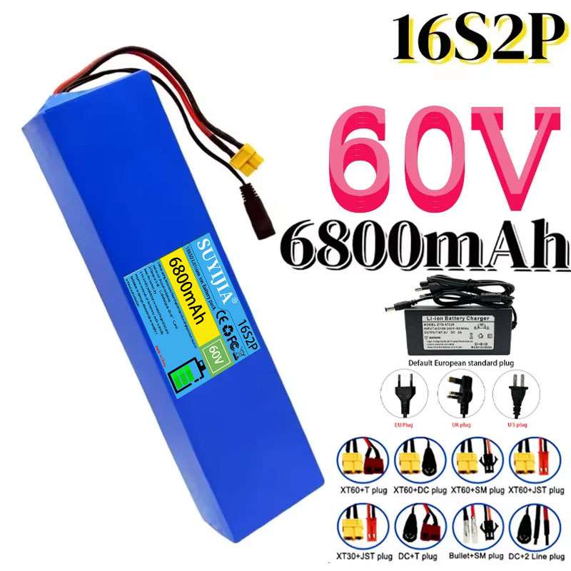 Paket Baterai Lithium 16S2P, 6 - 60V 30Ah Electric Scooter Battery ulasan dan harga