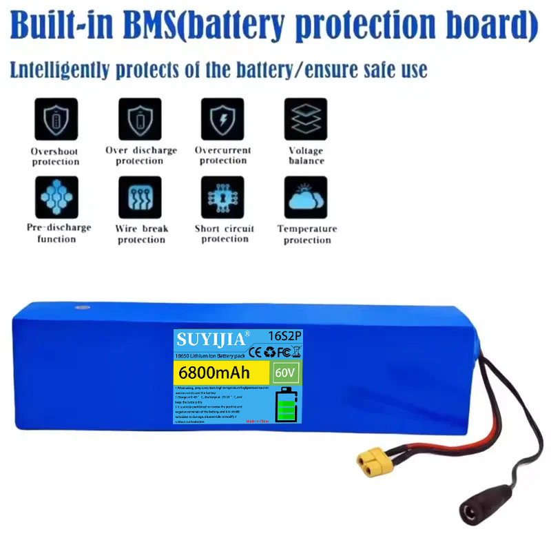 Paket Baterai Lithium 16S2P, 6 - 60V 30Ah Electric Scooter Battery ulasan dan harga