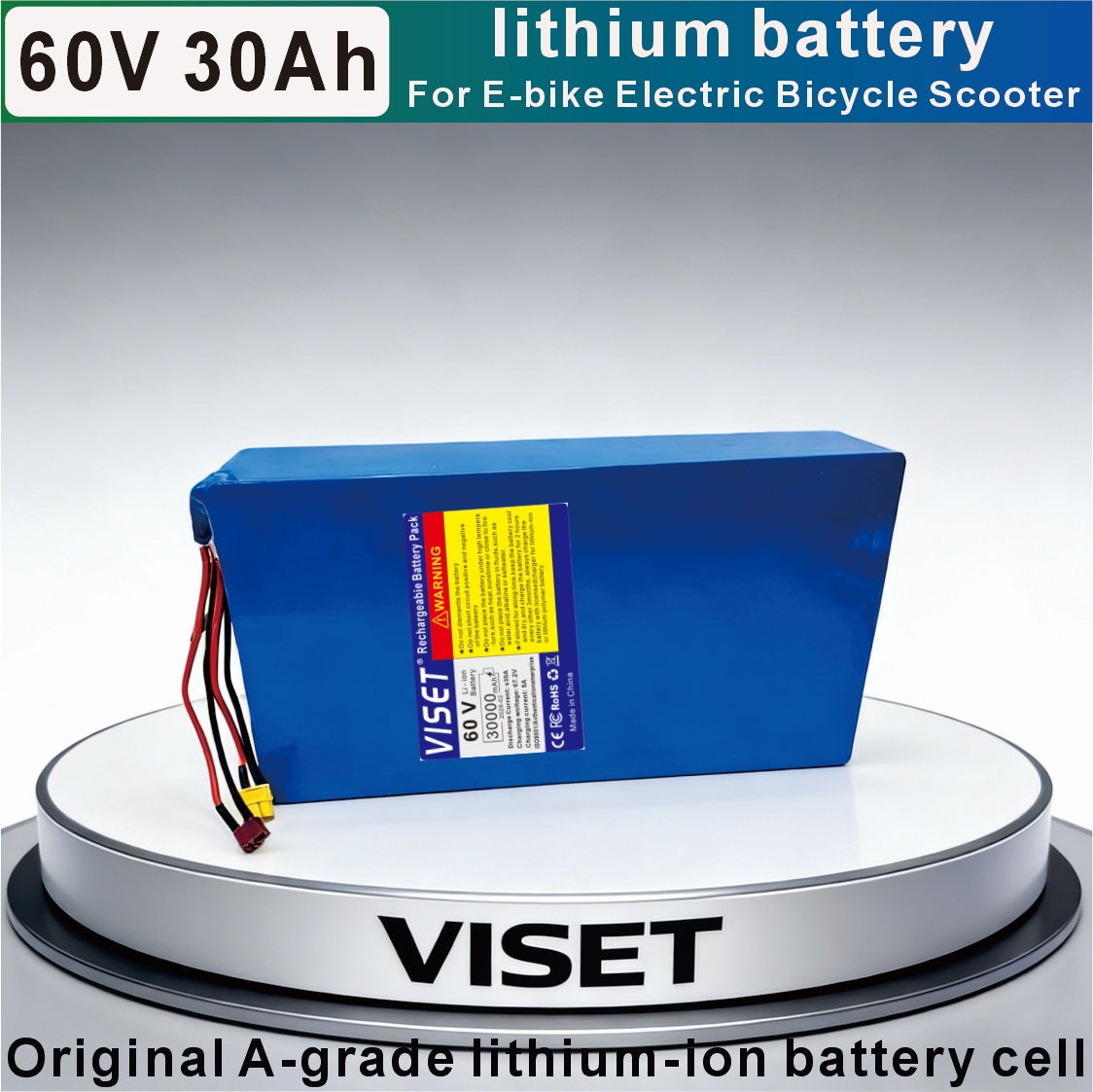 VISET 60V 30AH Paket Baterai S - 60V 30Ah Electric Scooter Battery ulasan dan harga